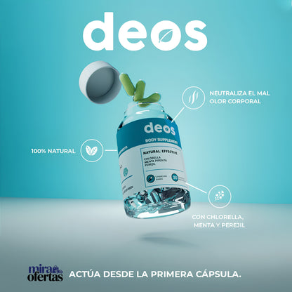 Cápsulas DEOS para el Mal Olor Corporal | Frescura y Confianza Todos los Días