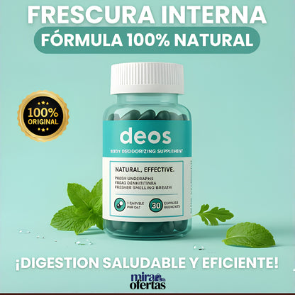 Cápsulas DEOS para el Mal Olor Corporal | Frescura y Confianza Todos los Días