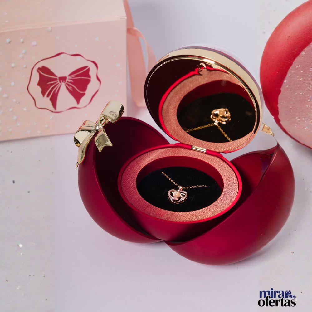 Regalo Romántico Rosa Eterna con Collar “Te Amo en 100 Idiomas” – Caja de Regalo Incluida