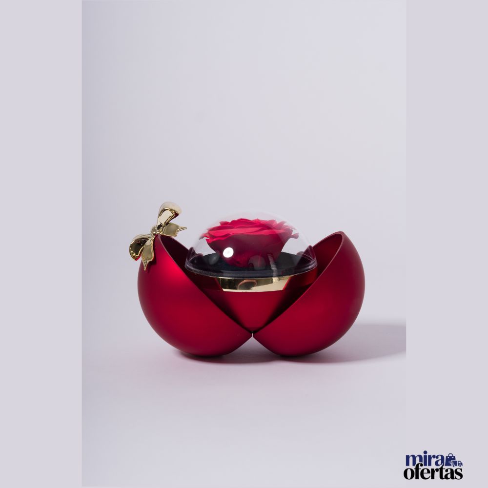 Regalo Romántico Rosa Eterna con Collar “Te Amo en 100 Idiomas” – Caja de Regalo Incluida